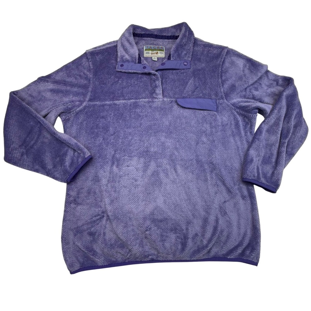 Jachs Cabin XL Purple High Pile Fleece Pullover Sweater Jacket gorpcore cozy